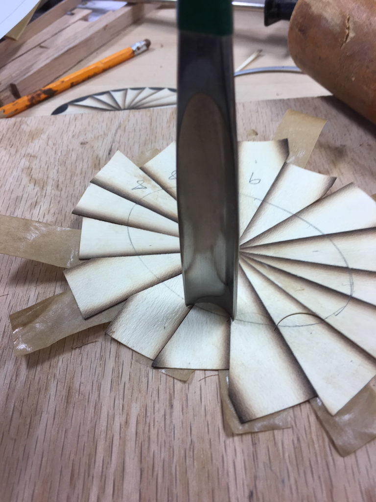 Federal Period Fan Inlay, how to do inlay