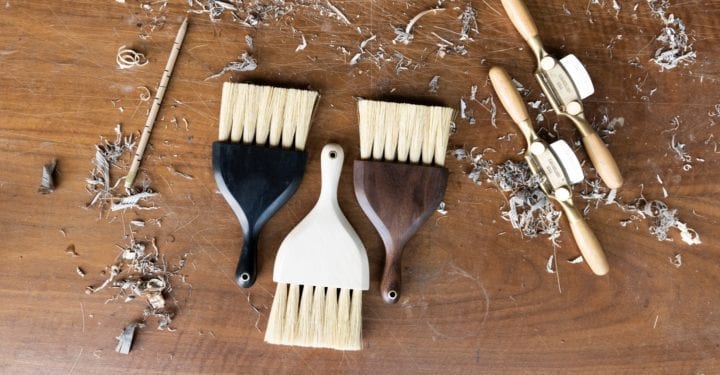 set of three handmade brushes