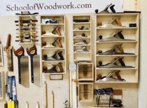Wall of Shared Tools at Florida School of Woodwork