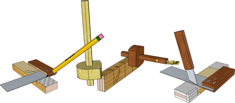 Tools to layout a mortise