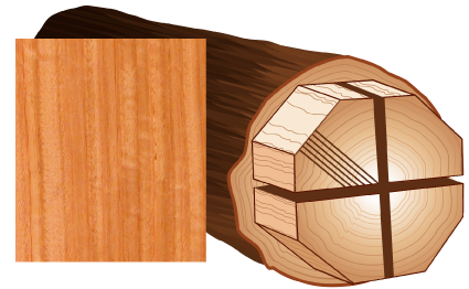 Quarter sawn veneer