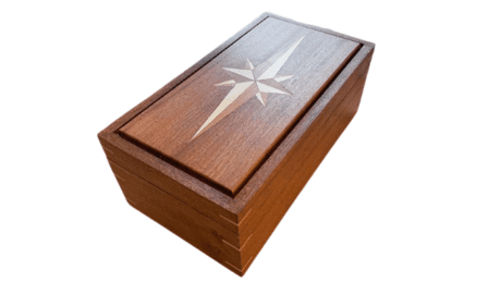 Box Made with Marquetry Woodworking Technique