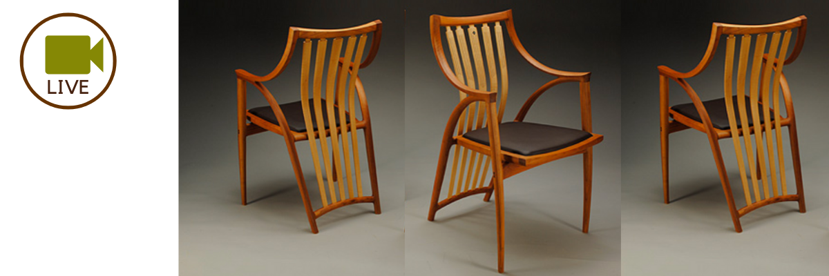 set of three handmade ergonomic chairs